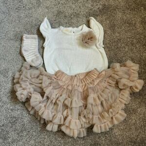First Impressions Baby Girls Tutu/Sweater Set Sz 3-6M